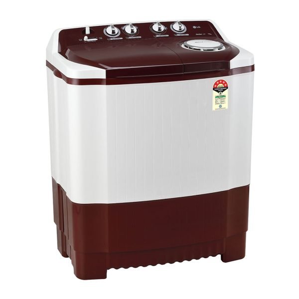 LG 7.5Kg Semi Automatic Top Load Washing Machine, Roller Jet Pulsator, Burgundy