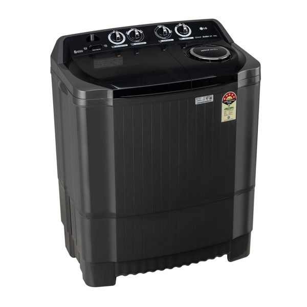 LG 11.5Kg Semi Automatic Top Load Washing Machine, Roller Jet Pulsator + Soak, Full Black