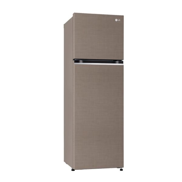 LG 272L Double Door Refrigerator, Smart Inverter Compressor. Auto Smart Connect, Fawn Steel, 2 Star