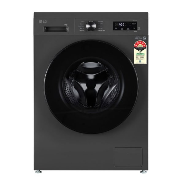 LG 9KG Front Load Washing Machine, Inverter Direct Drive, Middle Black